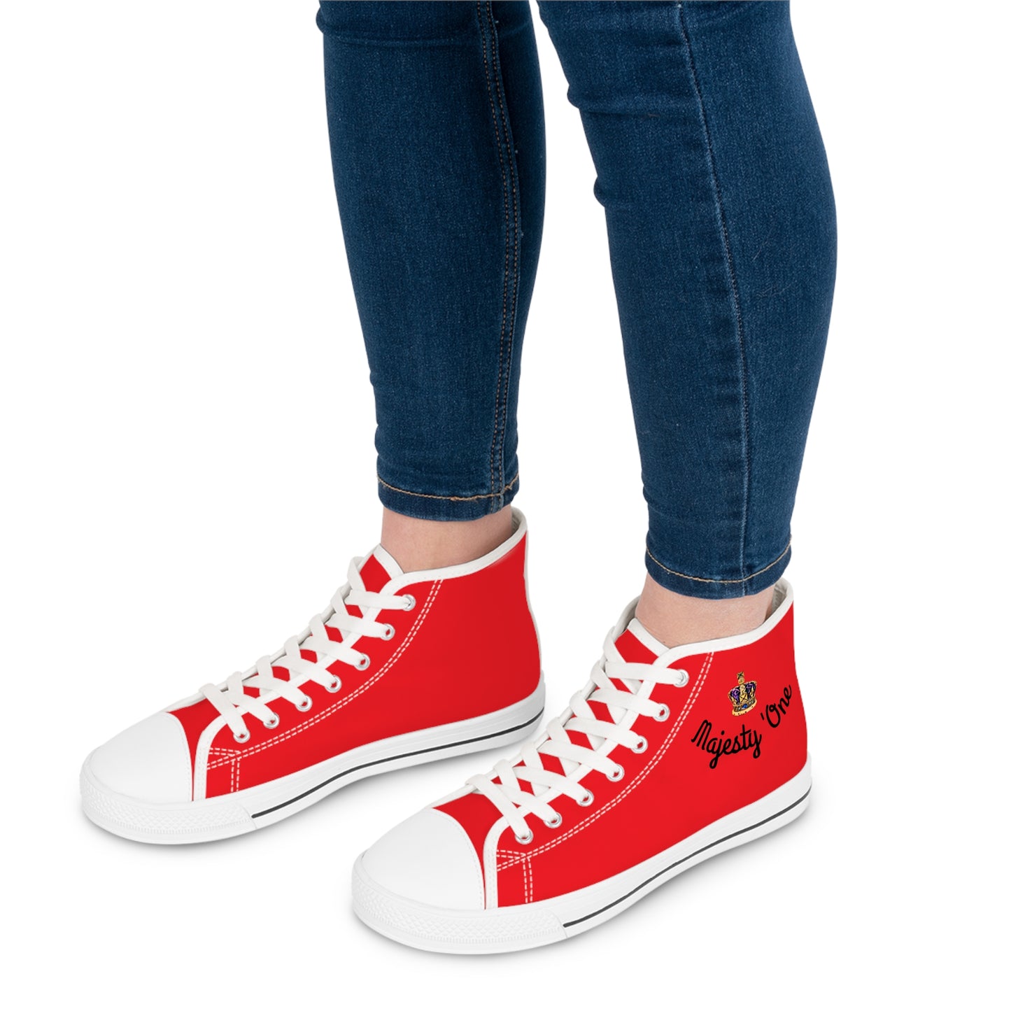 High Top Sneakers with a Royal Crown Design