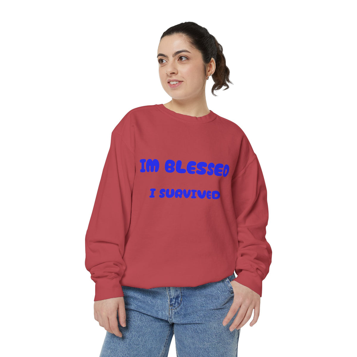 Blessed I Survived Sweatshirt — Inspirational Survivor Crewneck