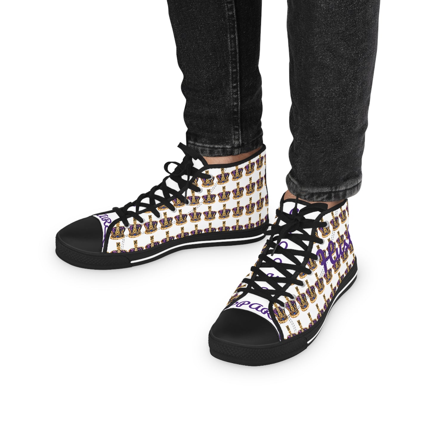 Stylish Men's High-Top Sneakers - Unique Streetwear Footwear