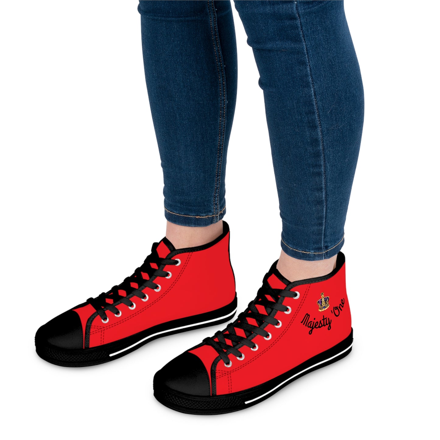 High Top Sneakers with a Royal Crown Design