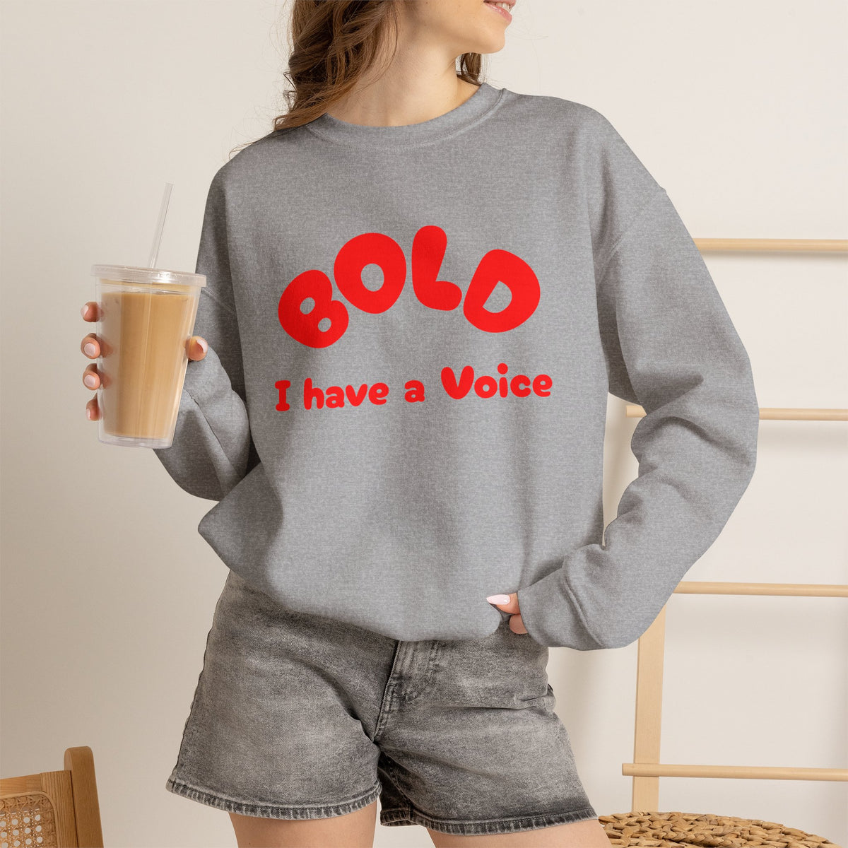 Bold "I Have a Voice" Crewneck Sweatshirt