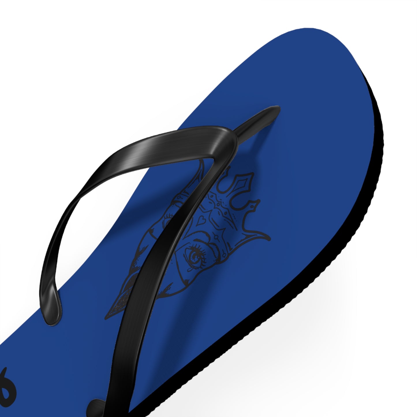 Blue Graphic Flip Flops