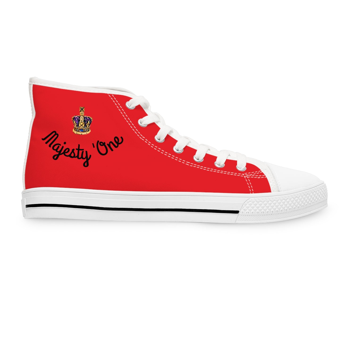 High Top Sneakers with a Royal Crown Design