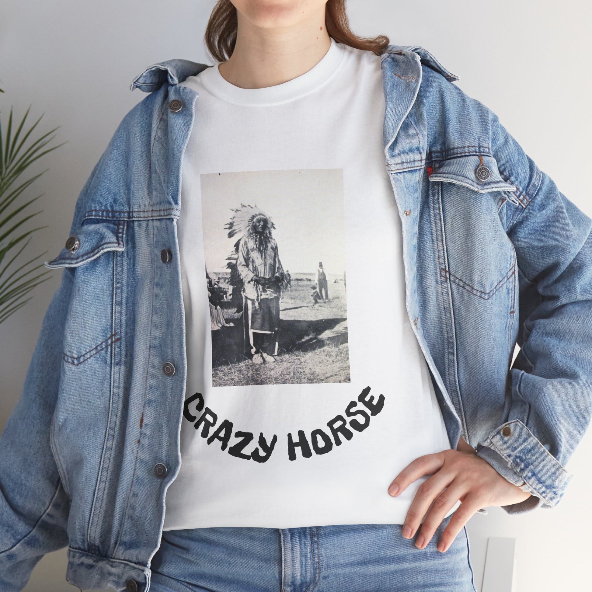 Crazy Horse T-shirt featuring a bold tribute to the legendary Lakota leader
