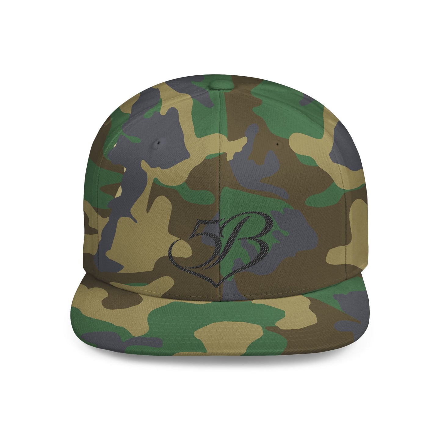 5B Flat Bill Snapback Hat by Ashley Renee