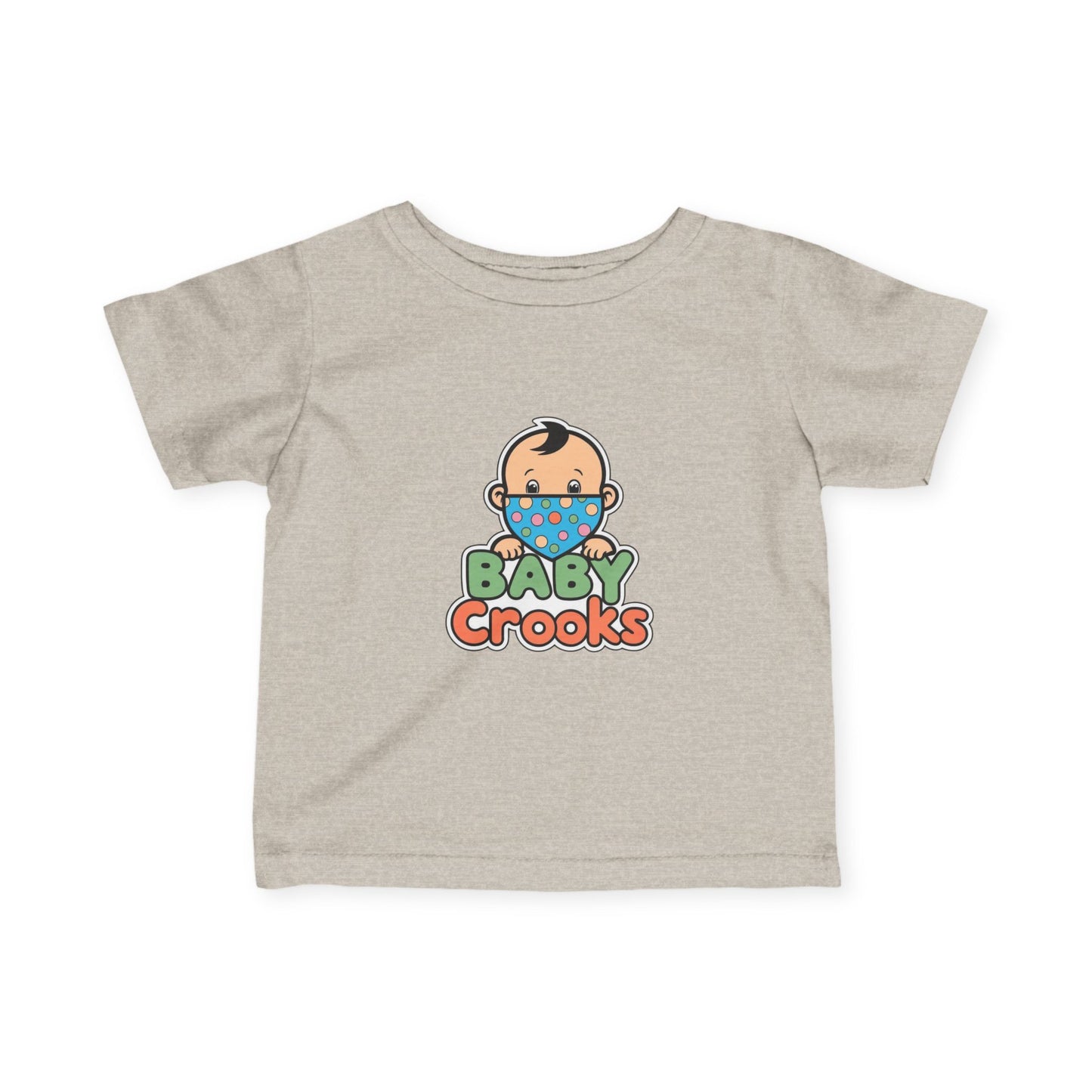 Infant Tee — Cute "Baby Crooks" Cartoon Baby Mask Design