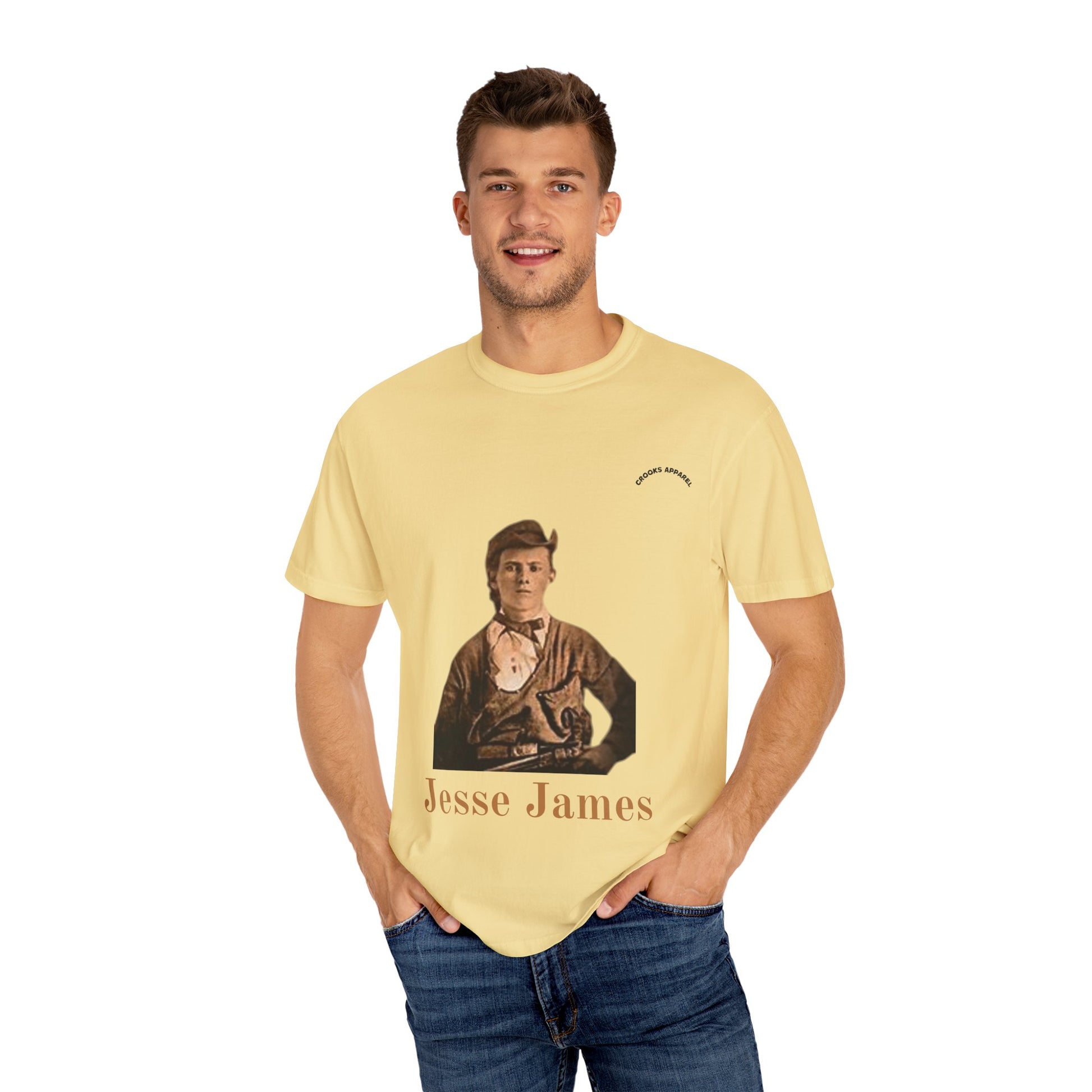 Jesse James T-shirt, vintage design of the infamous outlaw