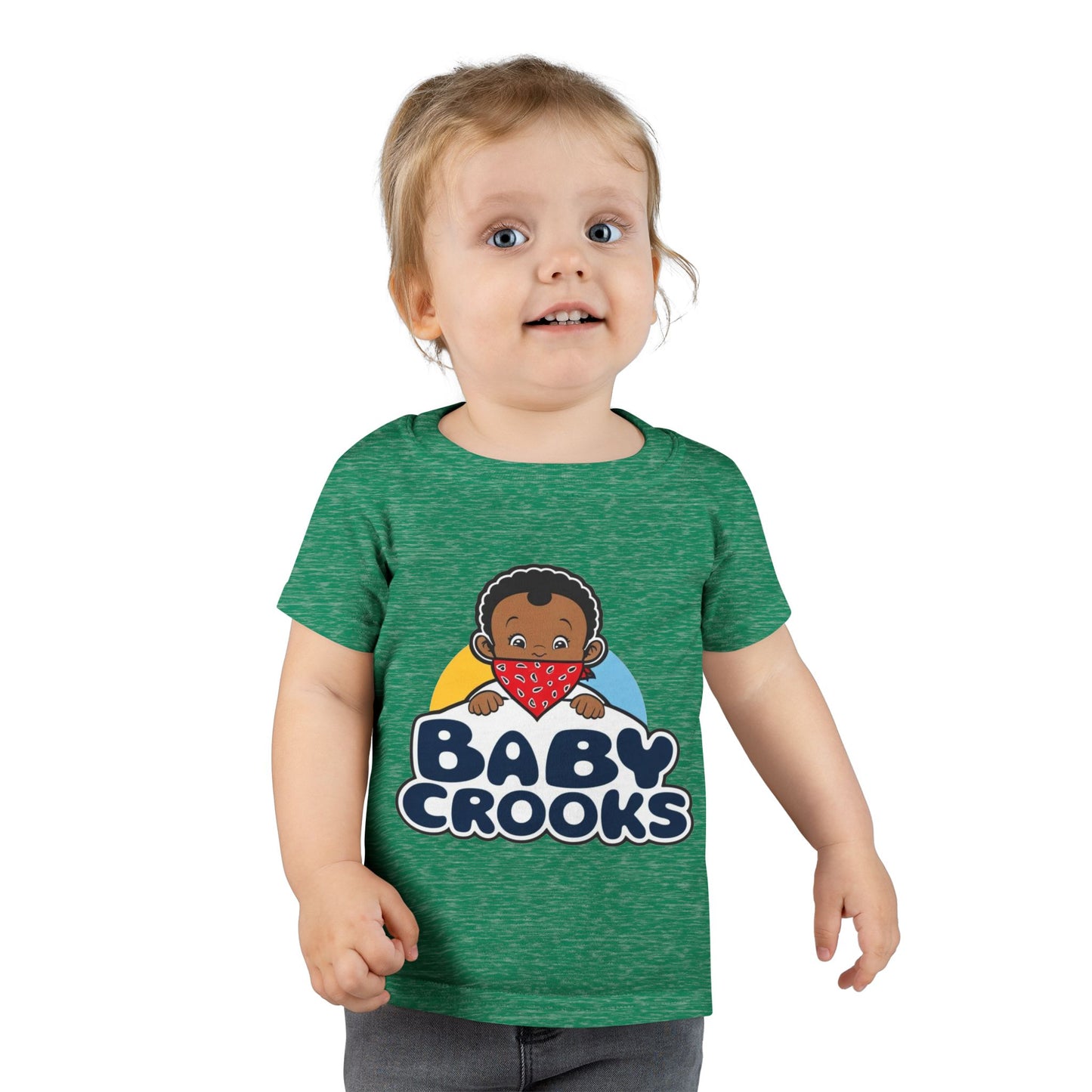 Baby Crooks Toddler T-Shirt — Cute Bandana Baby Graphic Tee for Kids