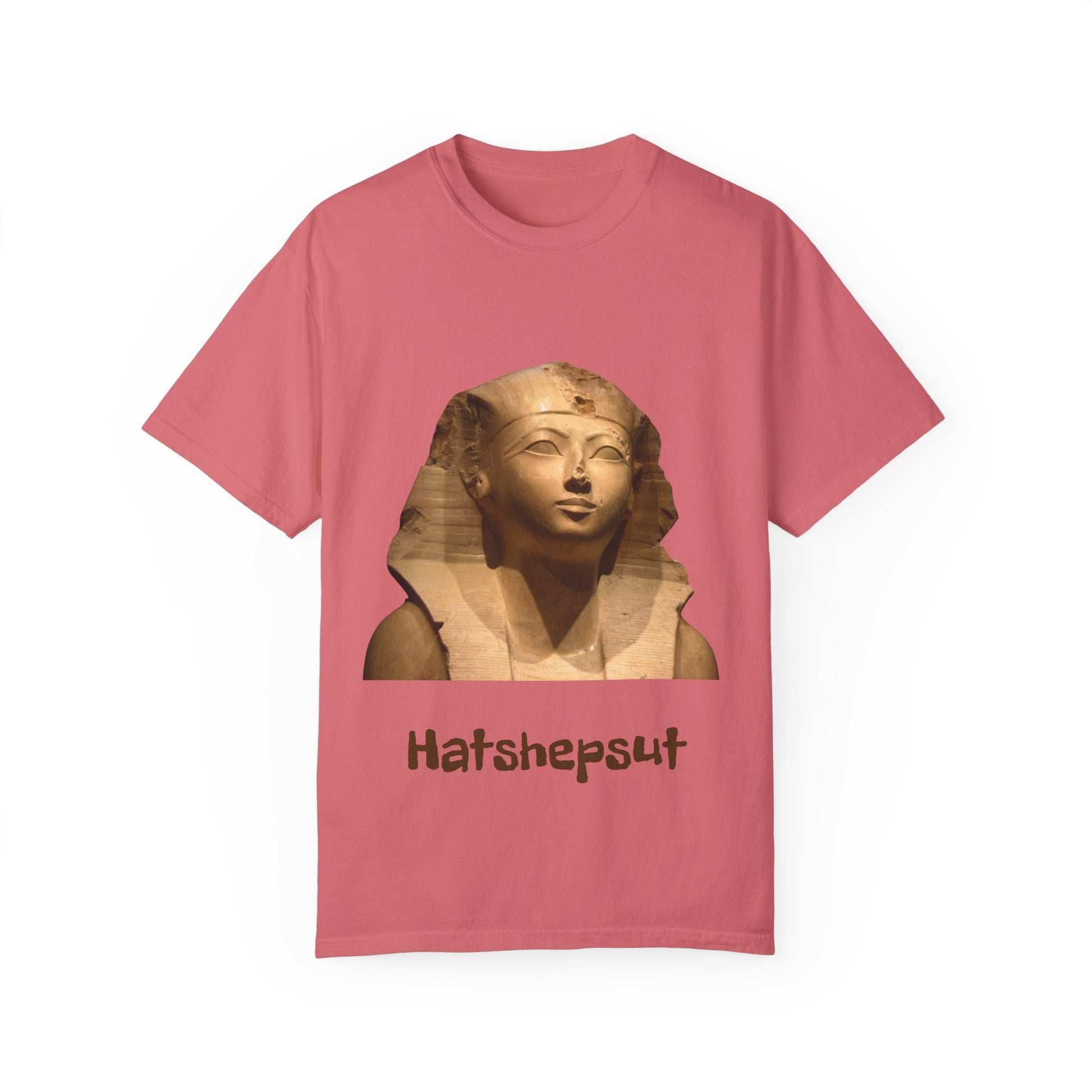Hatshepsut T-shirt, honoring the powerful female pharaoh with regal design
