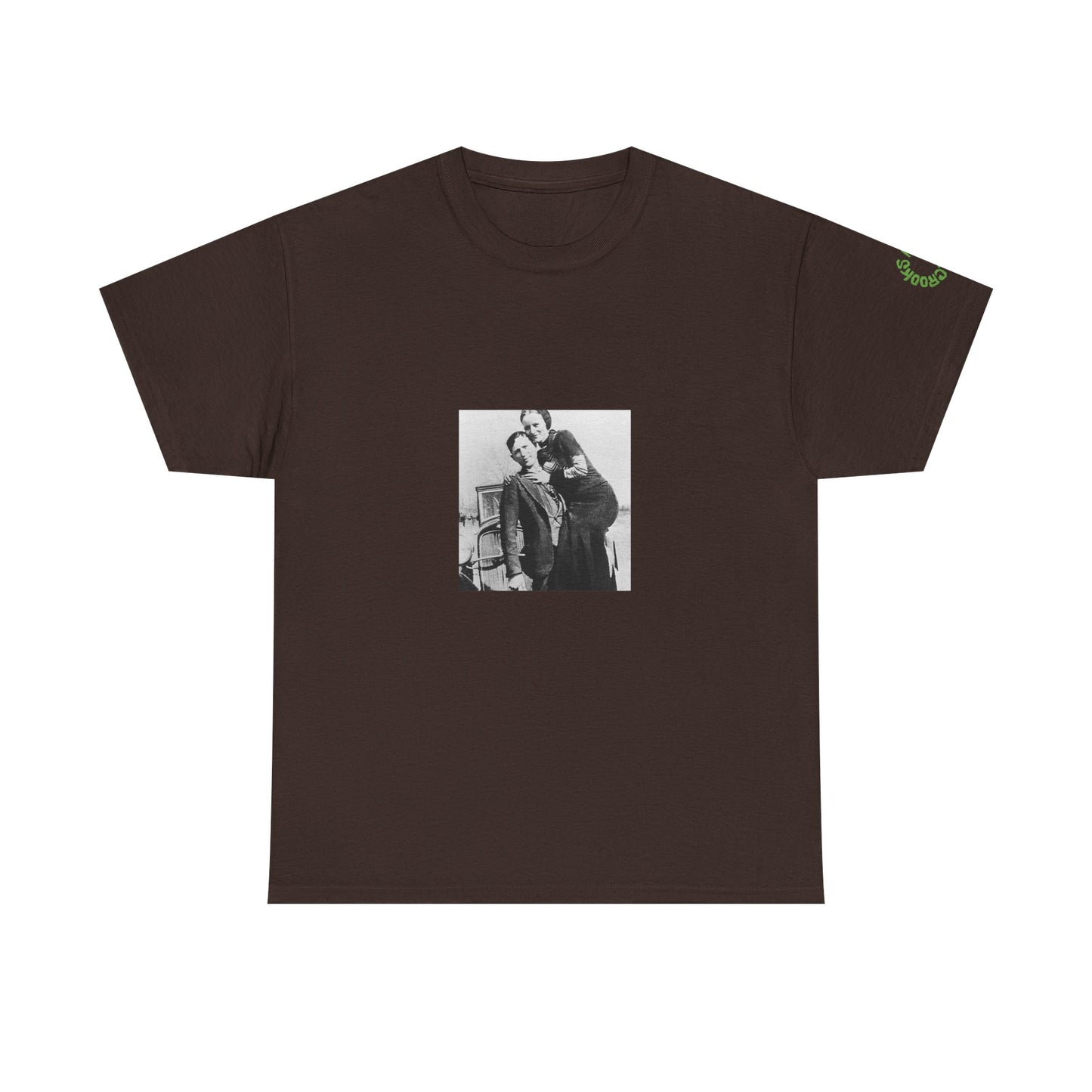 Bonnie and Clyde T-shirt featuring a bold design inspired by the infamous outlaw duo
