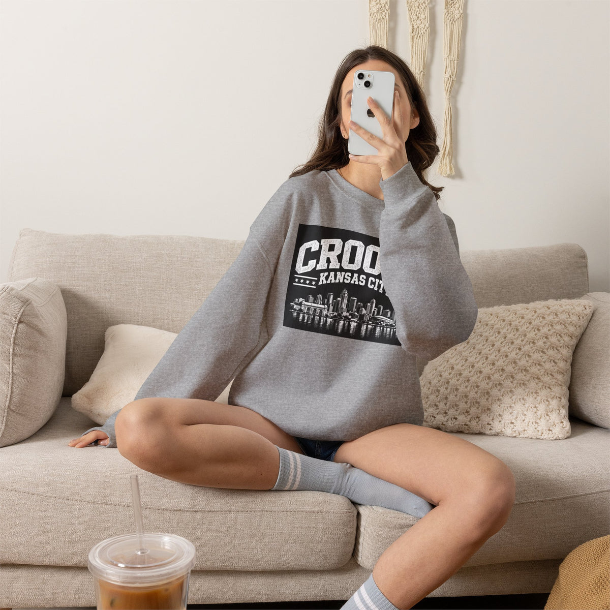 Crooks Kansas City Skyline Crewneck Sweatshirt — Retro Cityscape Pullover