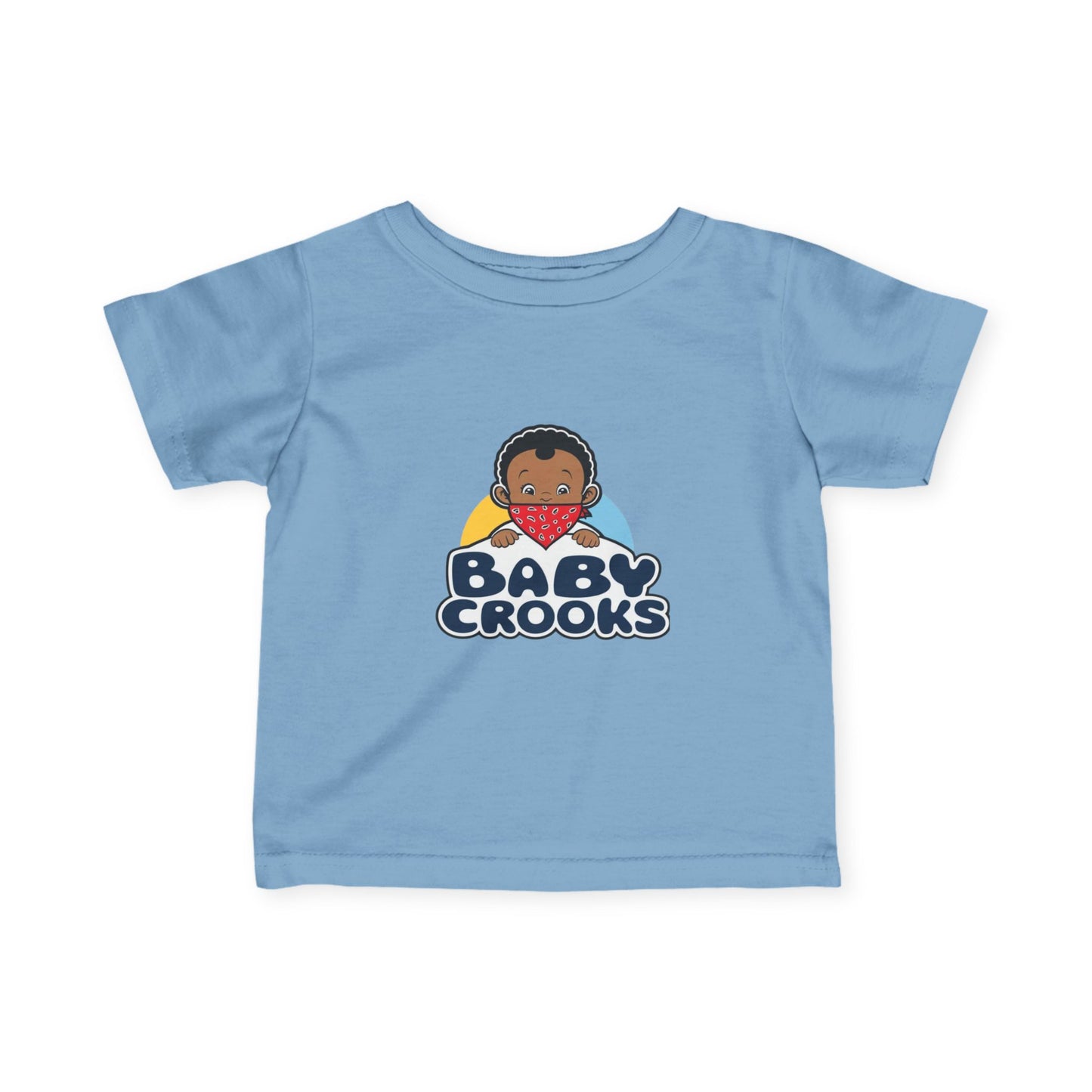 Infant Tee — "Baby Crooks" Cute Cartoon Baby Graphic Baby Shower Gift