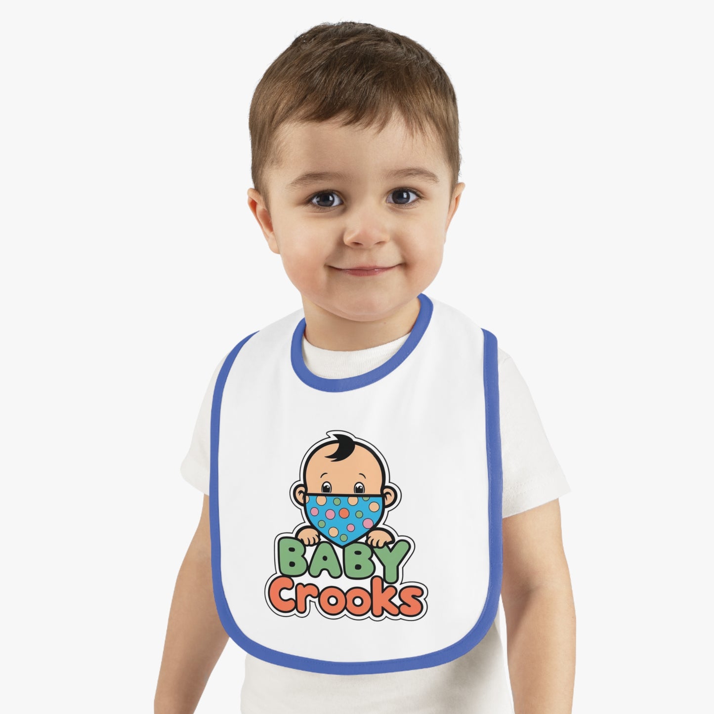 Baby Bib — Cute "Baby Crooks" Cartoon Bandana Baby Bib