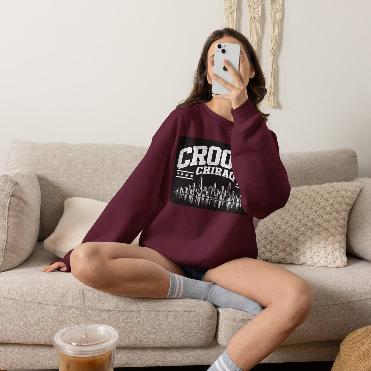 Crooks Chiraq Crewneck Sweatshirt - Urban Chicago Skyline Graphic