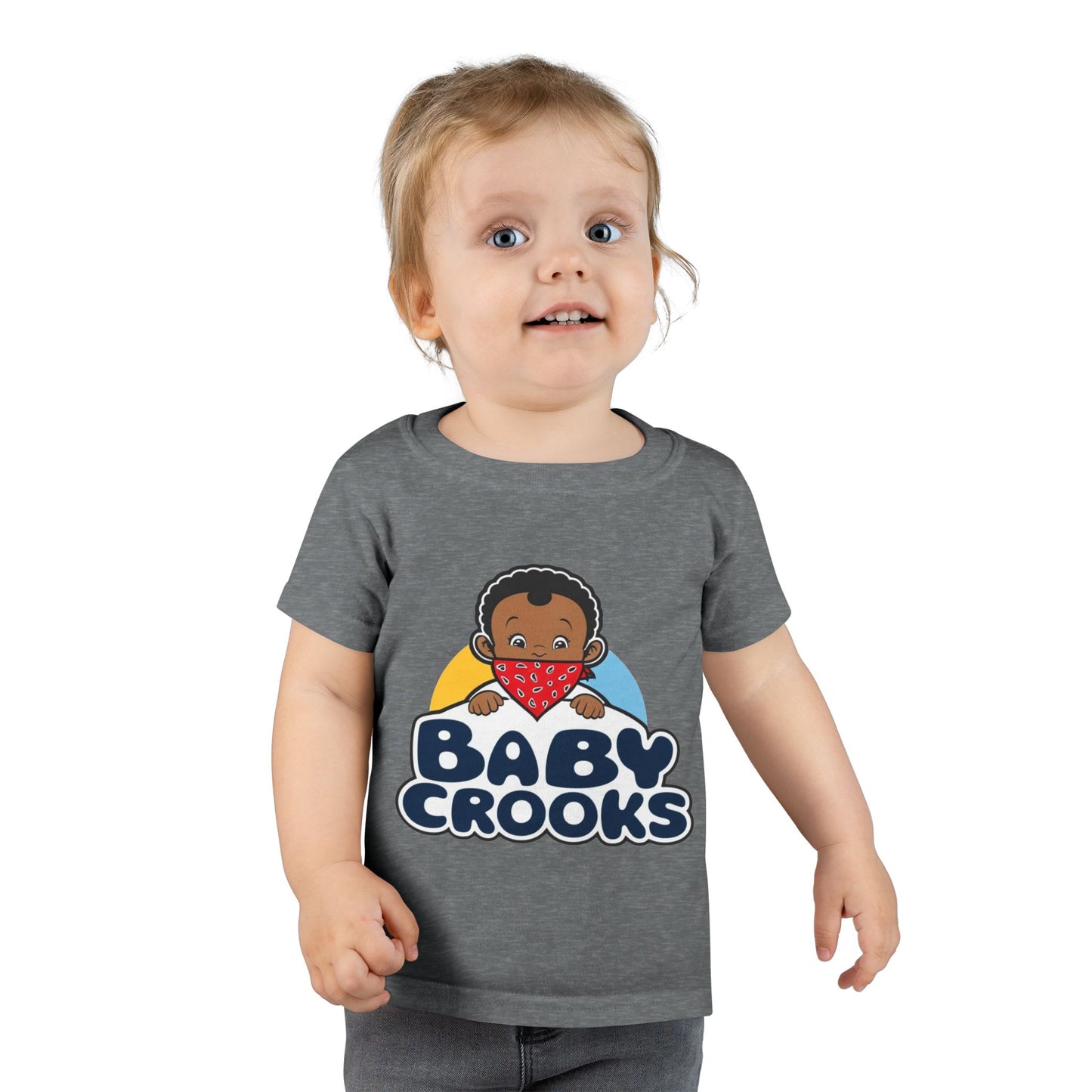 Baby Crooks Toddler T-Shirt — Cute Bandana Baby Graphic Tee for Kids