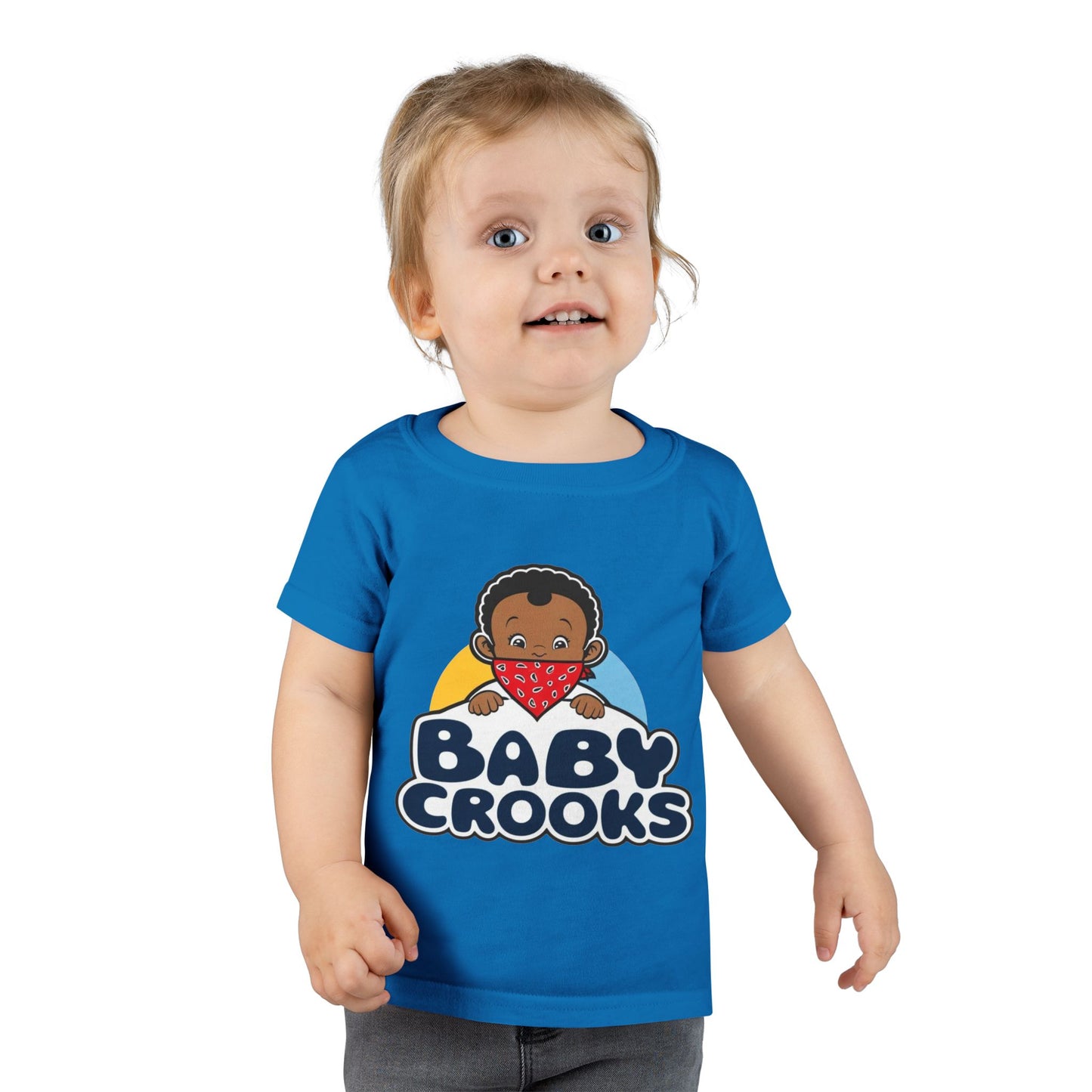 Baby Crooks Toddler T-Shirt — Cute Bandana Baby Graphic Tee for Kids