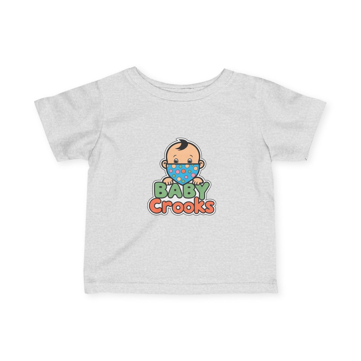 Infant Tee — Cute "Baby Crooks" Cartoon Baby Mask Design
