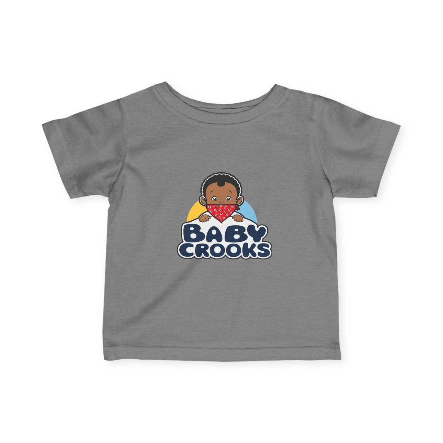 Infant Tee — "Baby Crooks" Cute Cartoon Baby Graphic Baby Shower Gift
