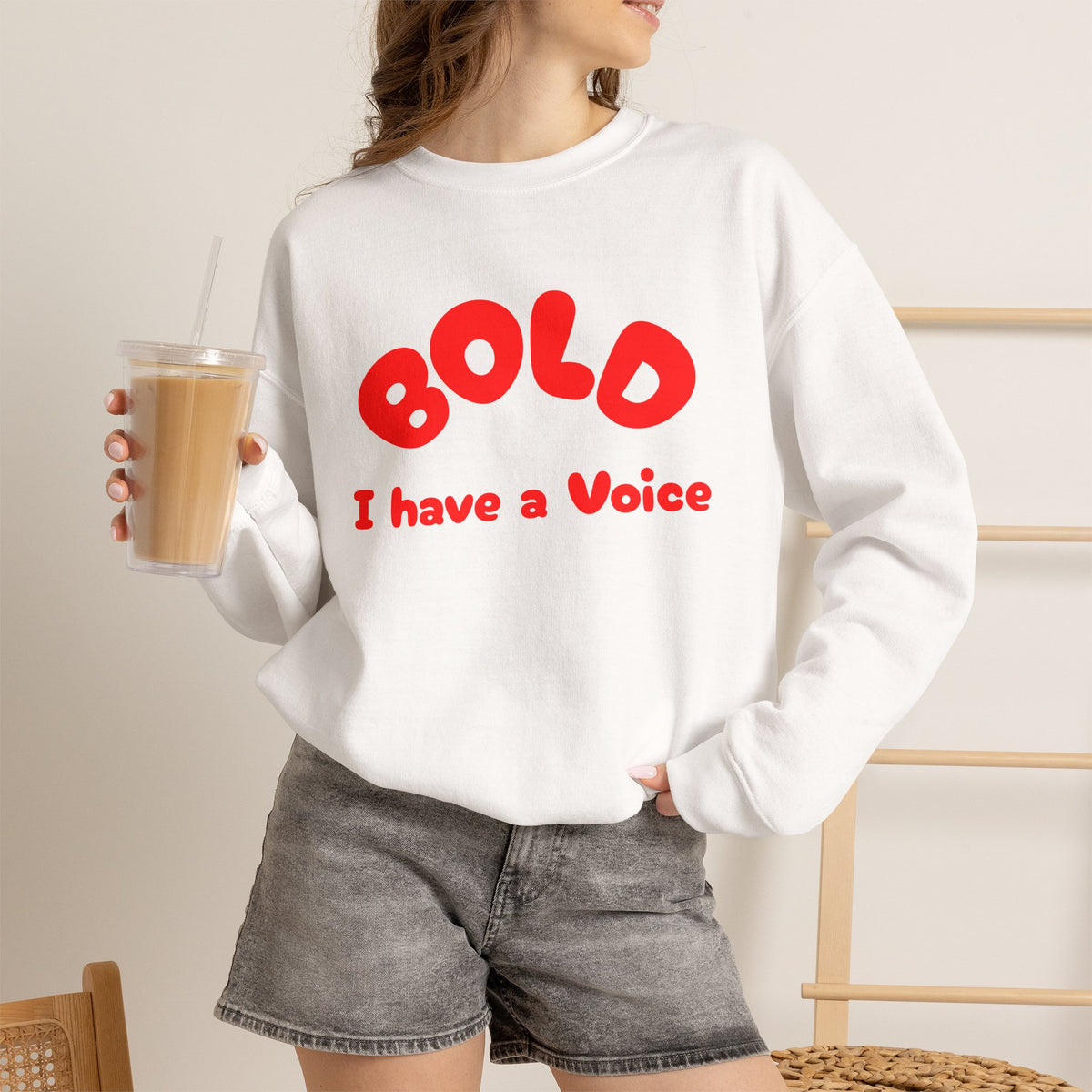 Bold "I Have a Voice" Crewneck Sweatshirt