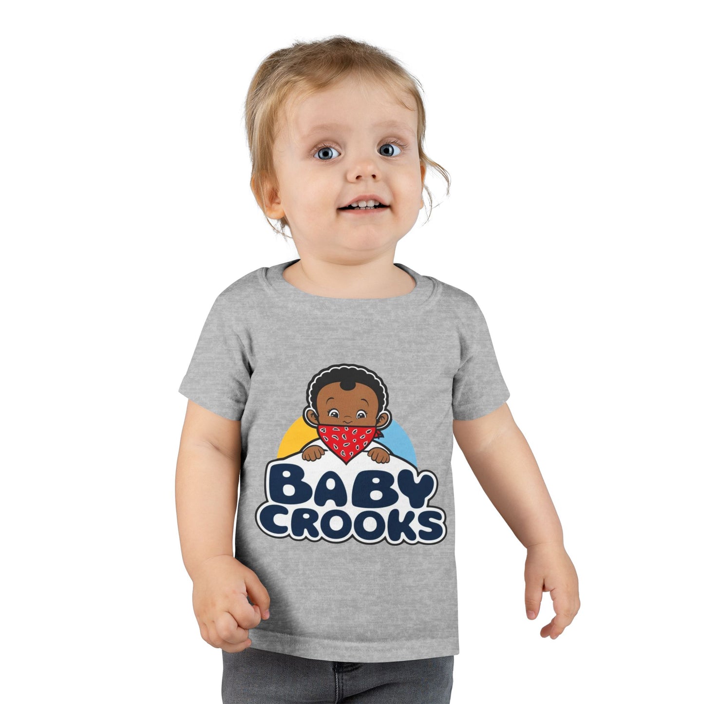 Baby Crooks Toddler T-Shirt — Cute Bandana Baby Graphic Tee for Kids