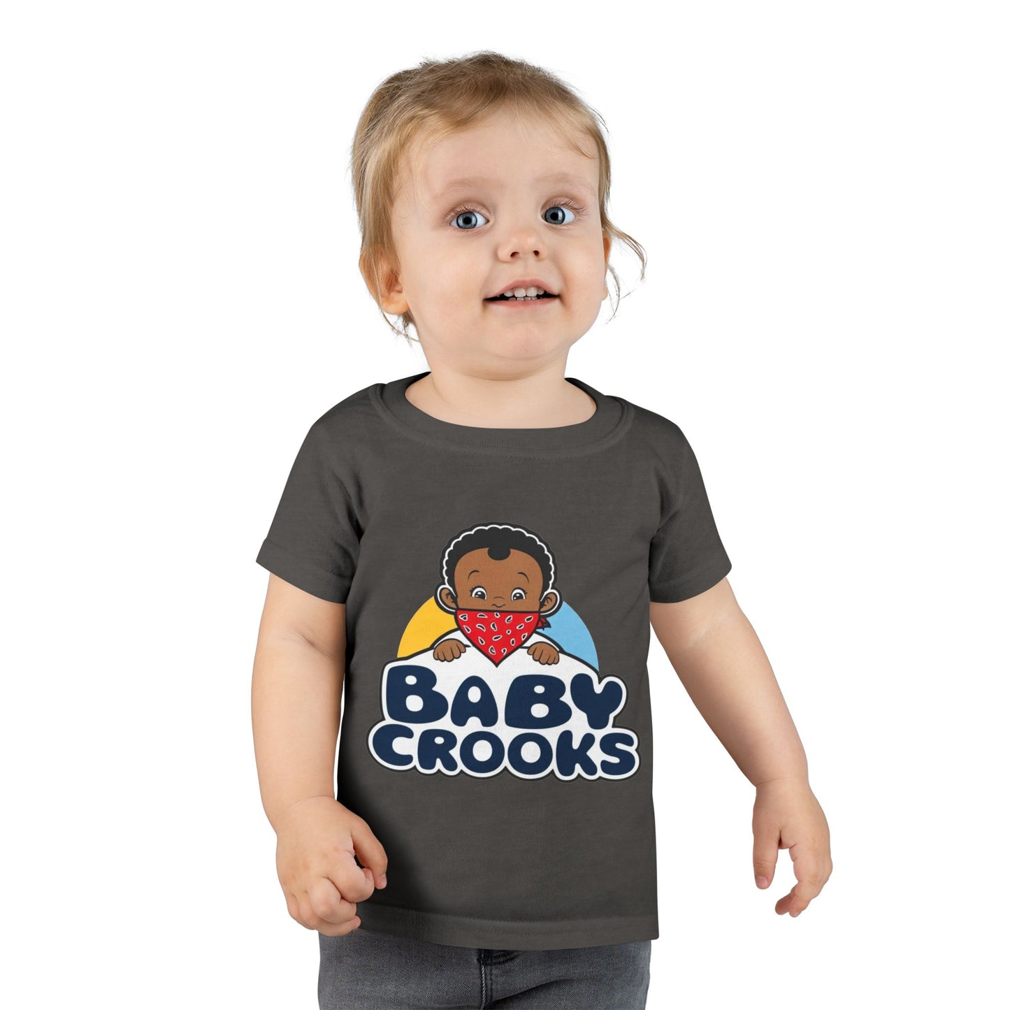 Baby Crooks Toddler T-Shirt — Cute Bandana Baby Graphic Tee for Kids