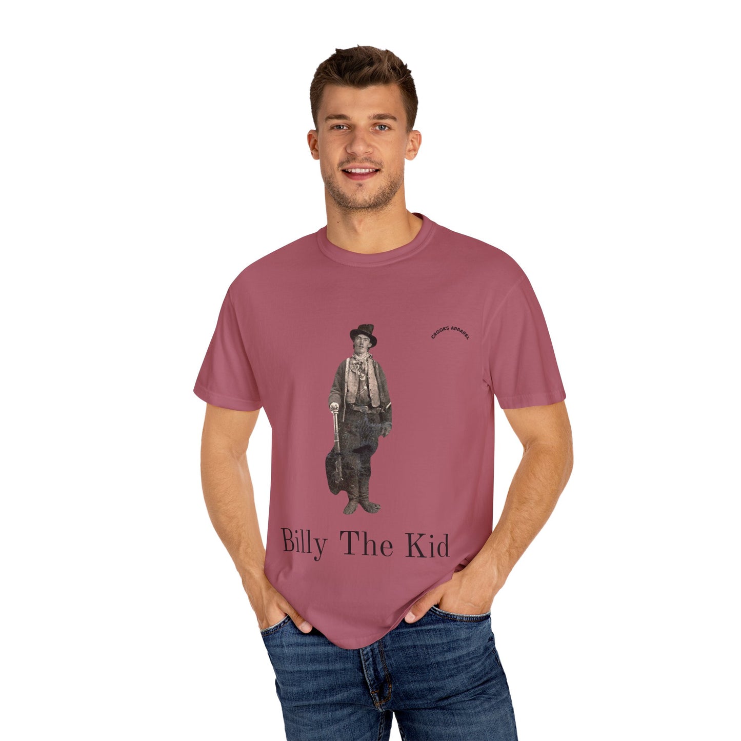 Billy the Kid T-shirt, showcasing an iconic outlaw design inspired by the legendary gunslinger