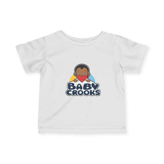 Infant Tee — "Baby Crooks" Cute Cartoon Baby Graphic Baby Shower Gift