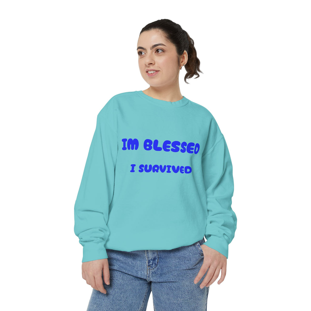 Blessed I Survived Sweatshirt — Inspirational Survivor Crewneck