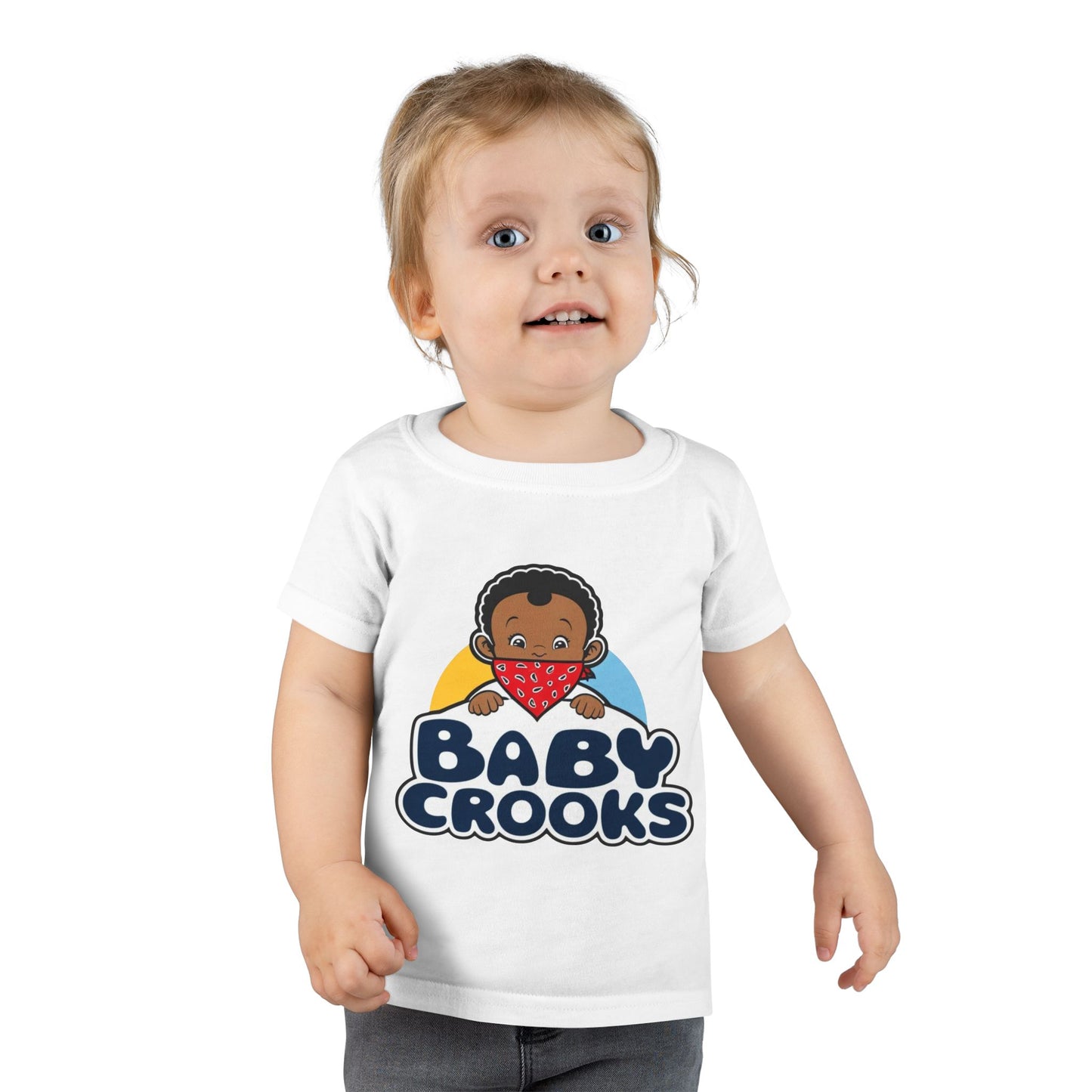 Baby Crooks Toddler T-Shirt — Cute Bandana Baby Graphic Tee for Kids