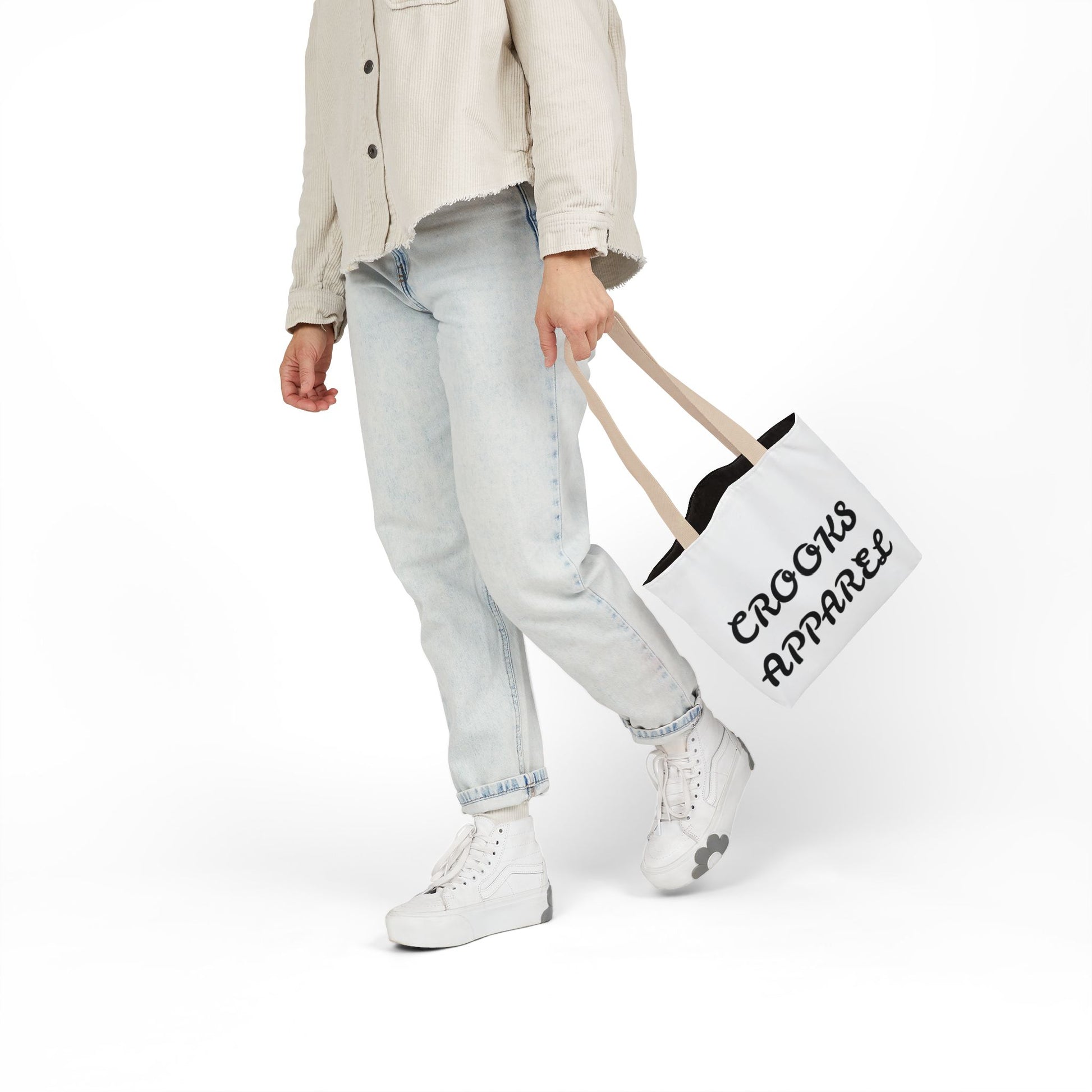 Sleek and stylish Crooks Apparel tote bag—perfect for everyday essentials with a streetwear edge.