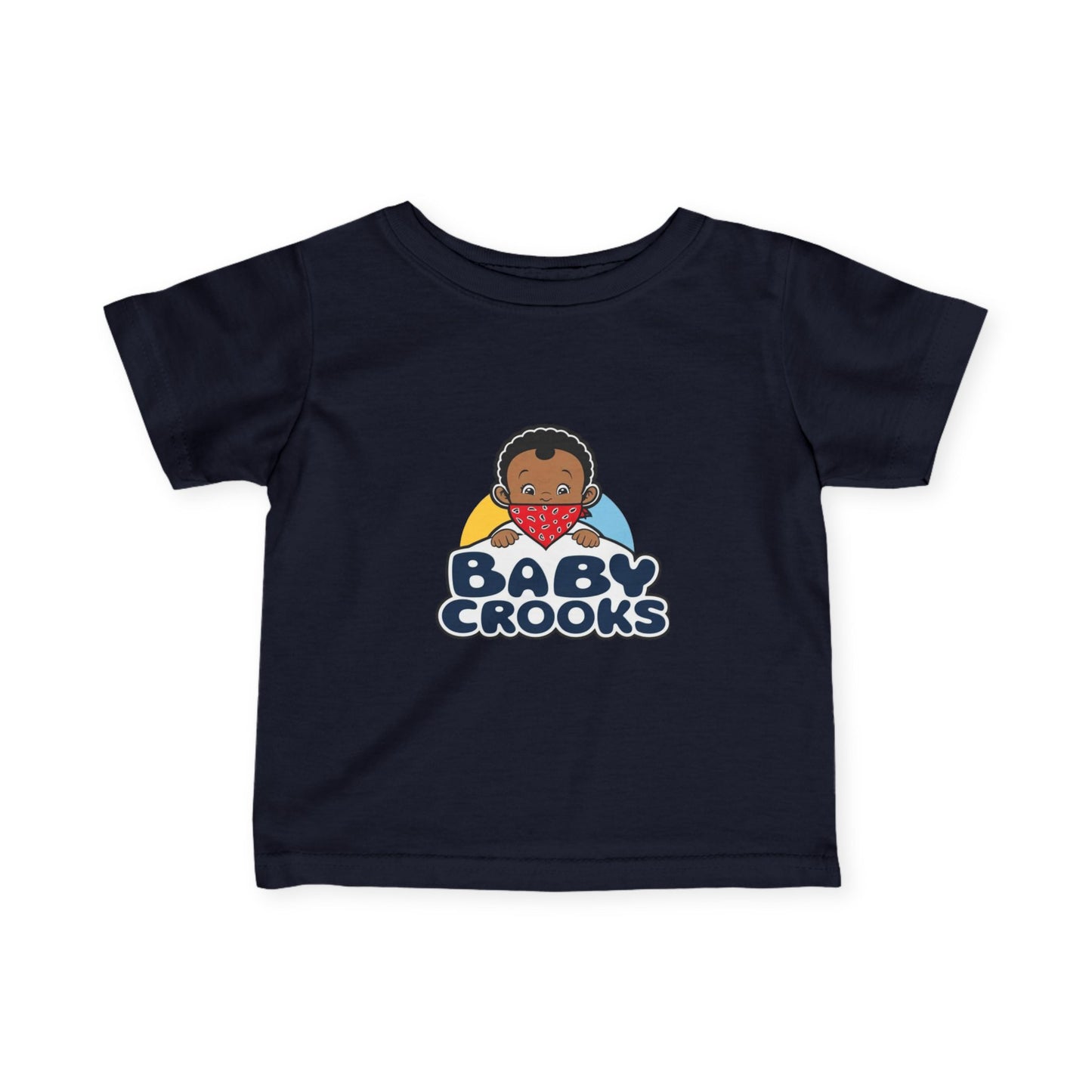 Infant Tee — "Baby Crooks" Cute Cartoon Baby Graphic Baby Shower Gift