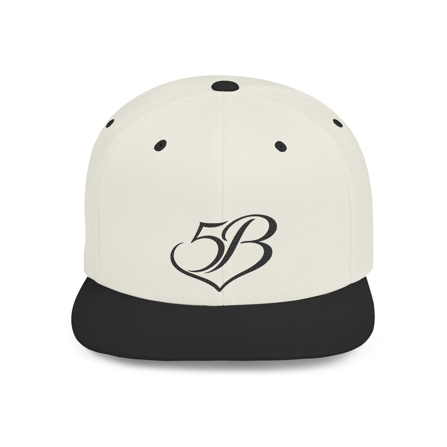 5B Flat Bill Snapback Hat by Ashley Renee