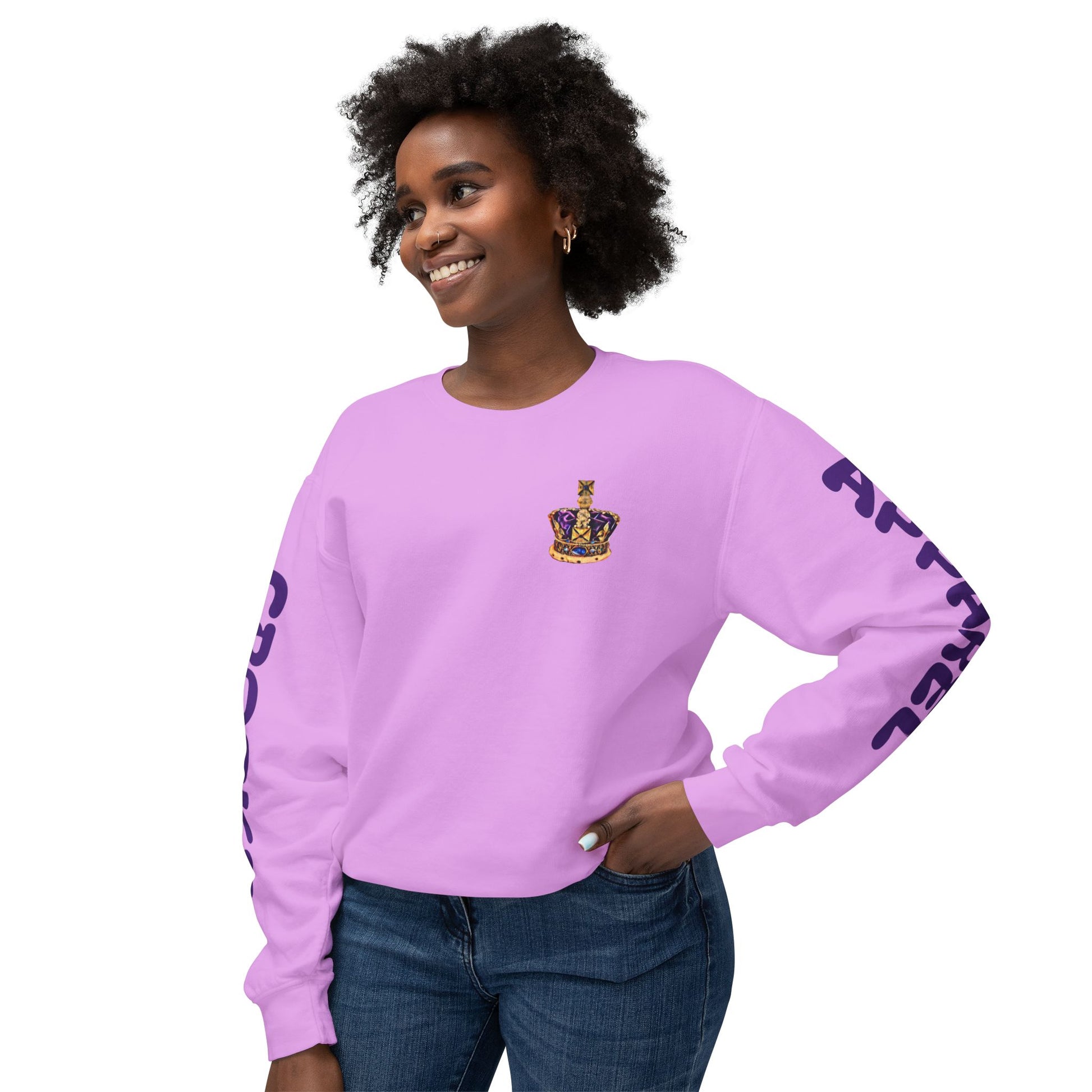 Cozy crewneck with unique graphics, perfect for a casual yet edgy look.