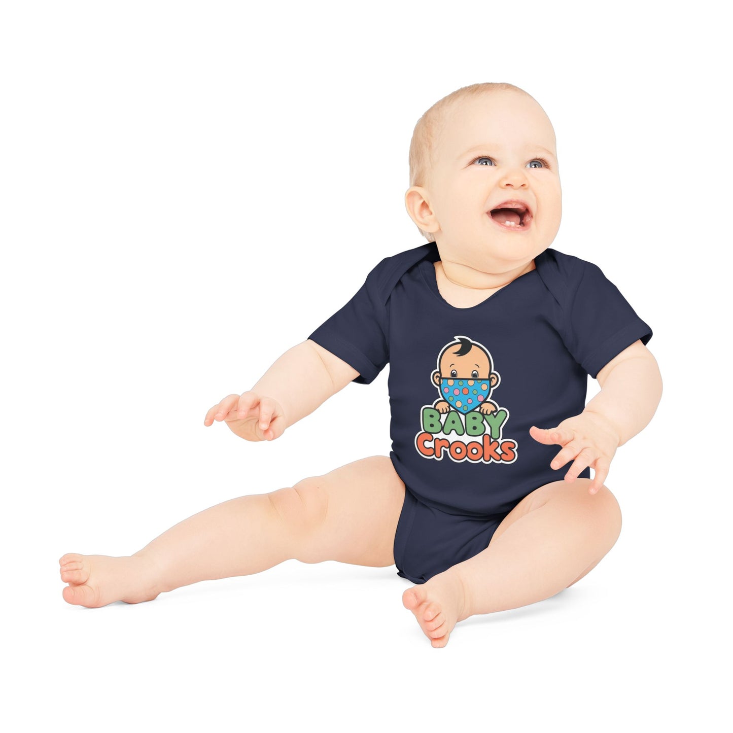 Baby Bodysuit — Cute “Baby Crooks” Cartoon Infant Onesie