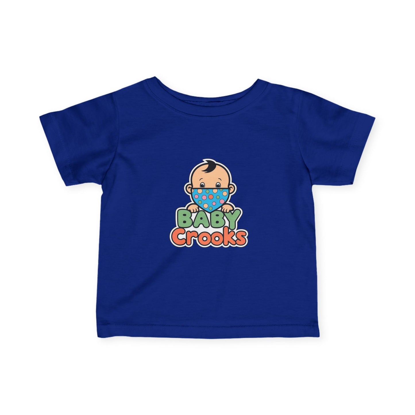 Infant Tee — Cute "Baby Crooks" Cartoon Baby Mask Design