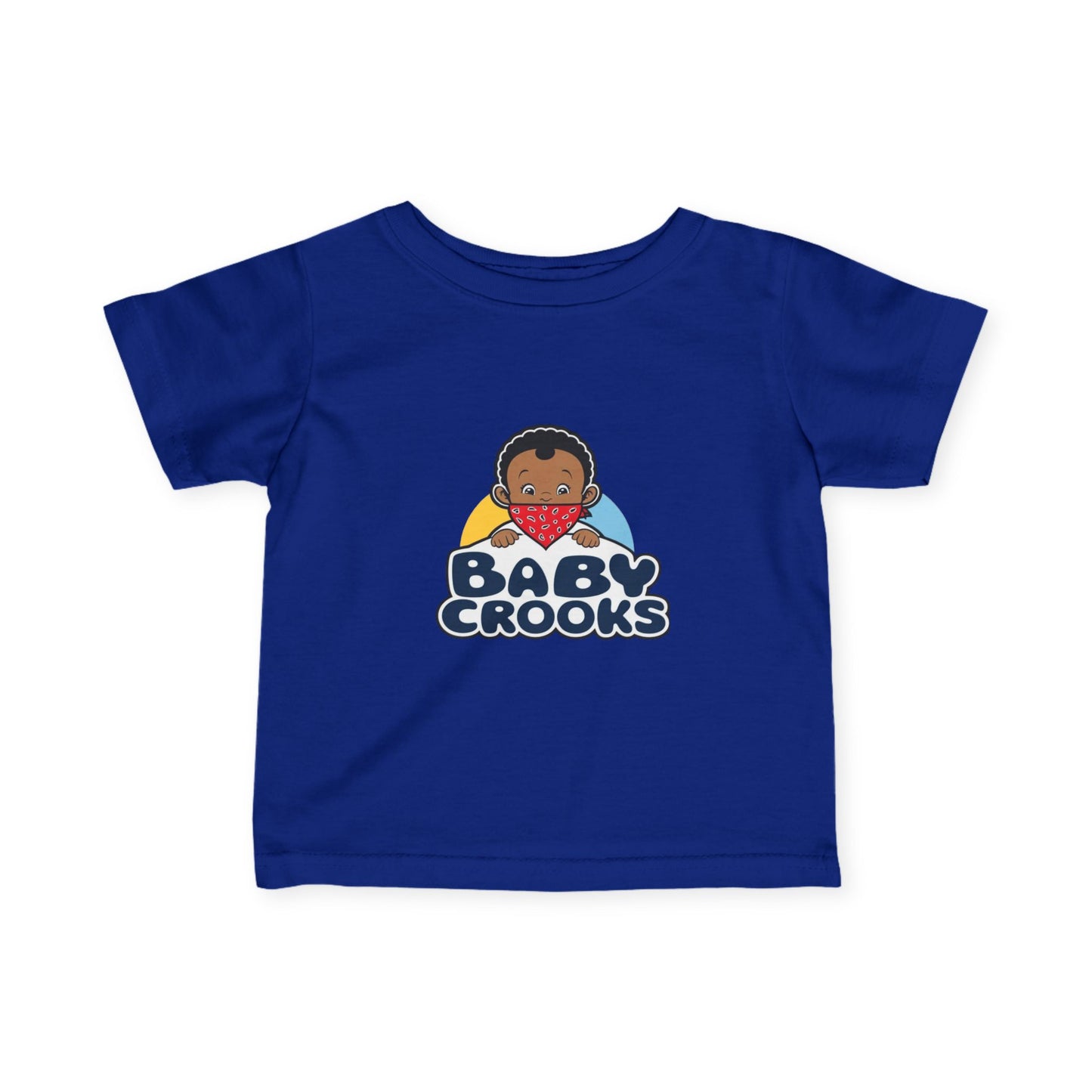 Infant Tee — "Baby Crooks" Cute Cartoon Baby Graphic Baby Shower Gift