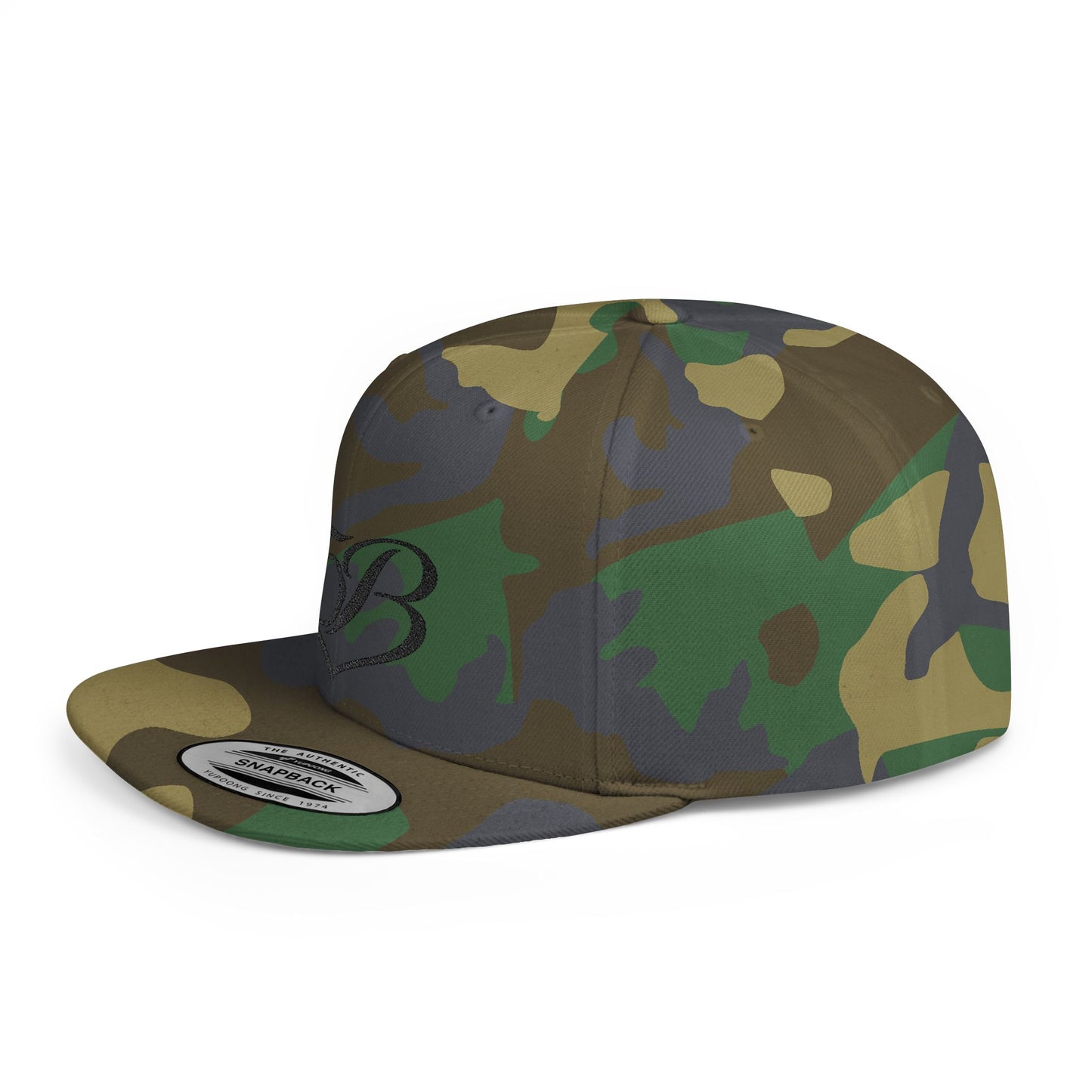 5B Flat Bill Snapback Hat by Ashley Renee