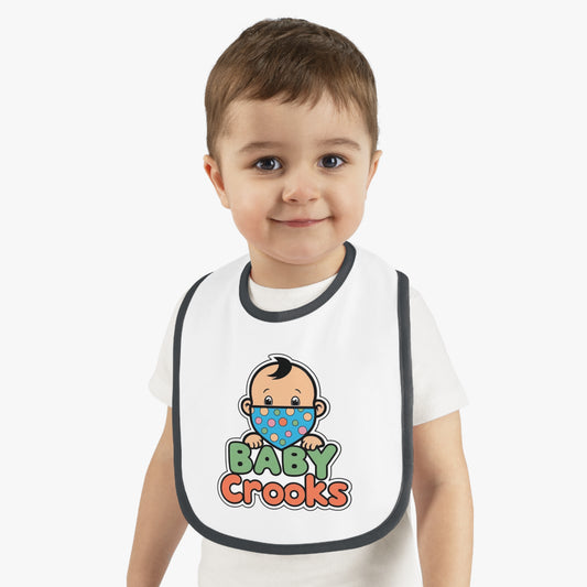 Baby Bib — Cute "Baby Crooks" Cartoon Bandana Baby Bib
