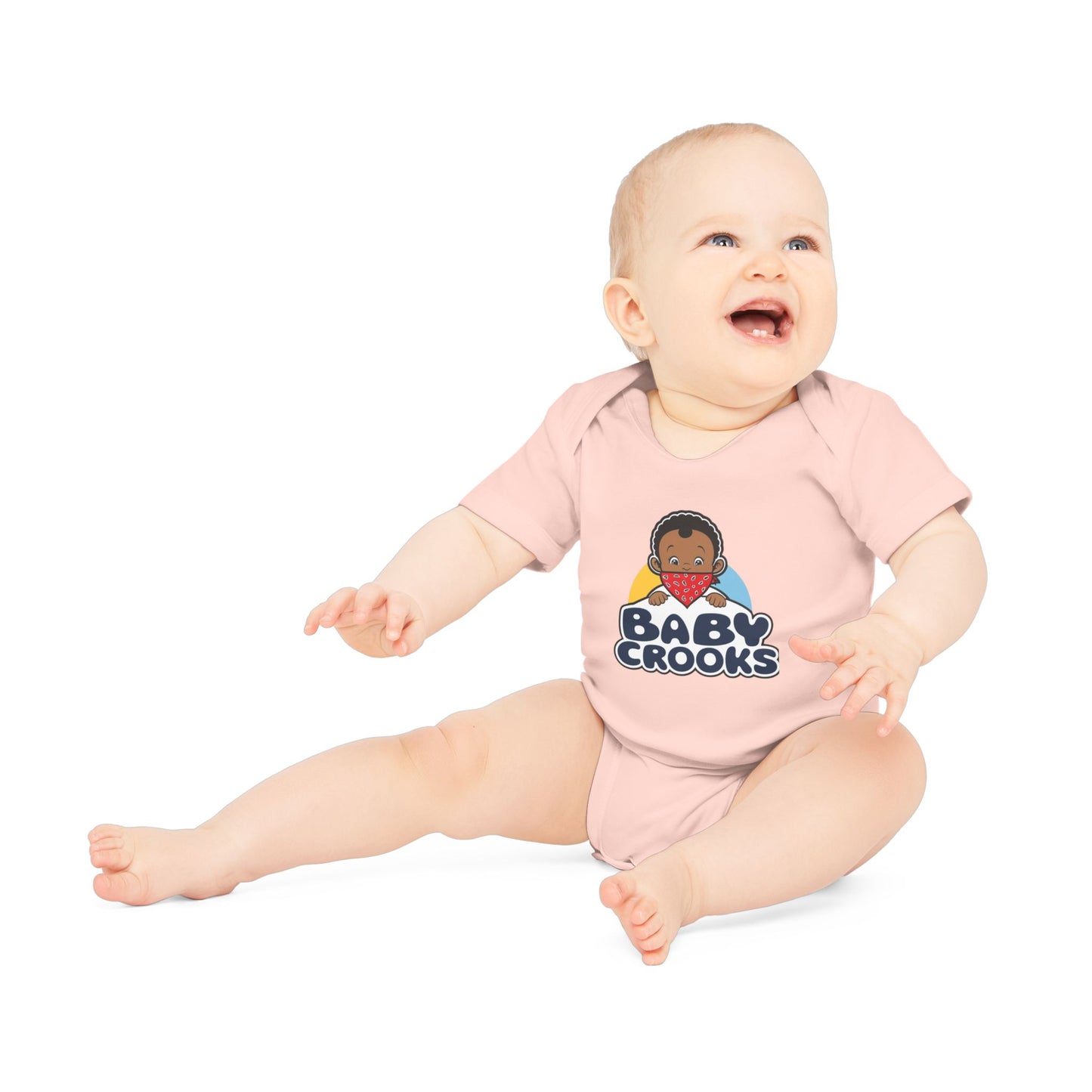 Baby Bodysuit – 'Baby Crooks' Cute Cartoon Infant Onesie (Gender Neutral, Newborn Gift)