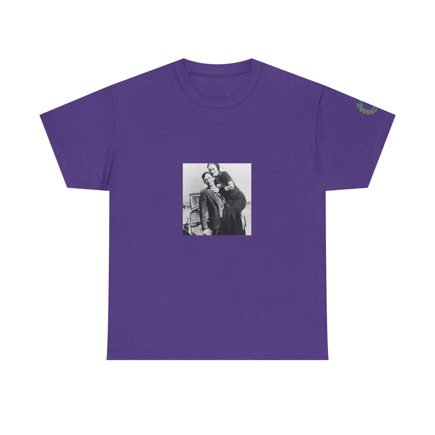 Bonnie and Clyde T-shirt featuring a bold design inspired by the infamous outlaw duo