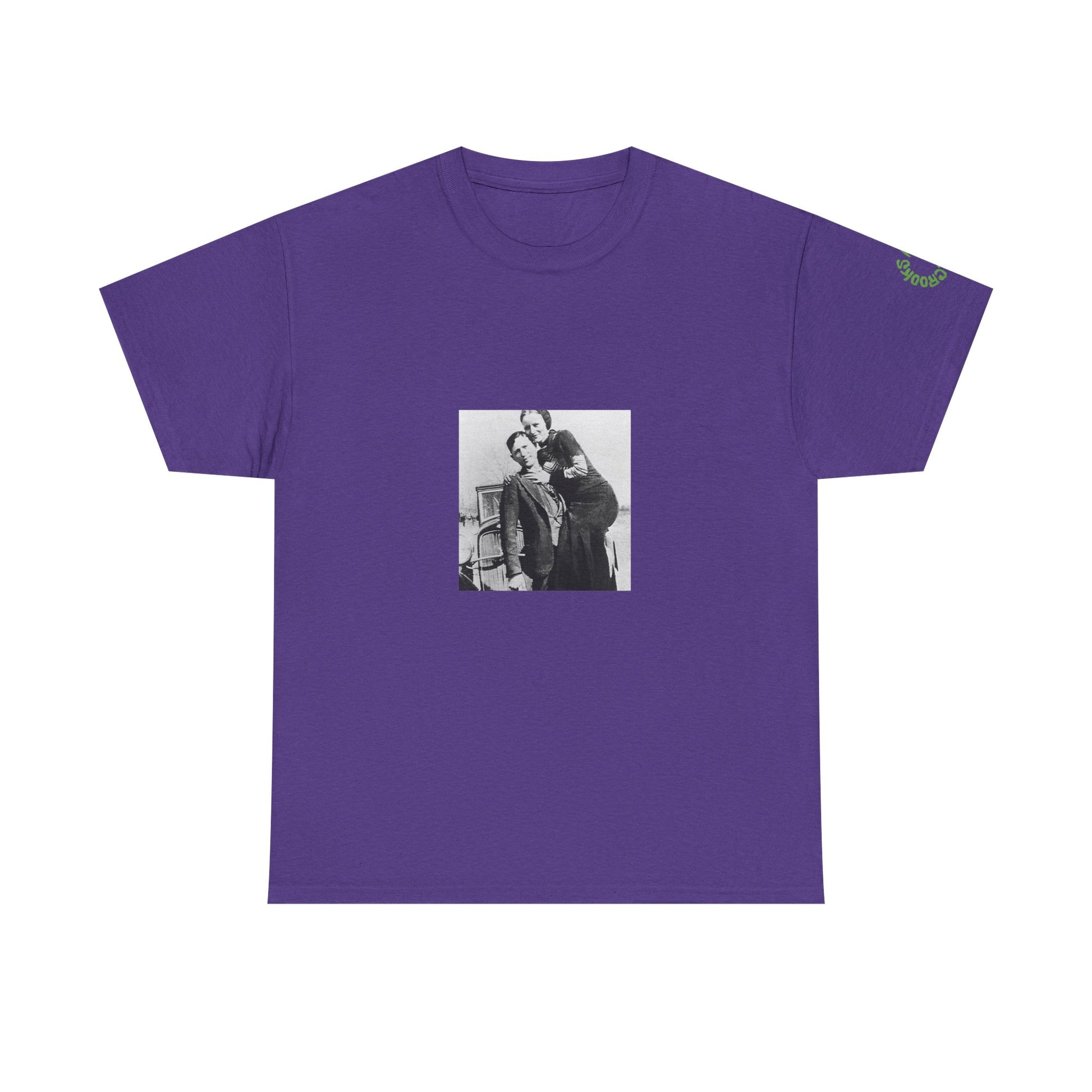 Bonnie and Clyde T-shirt featuring a bold design inspired by the infamous outlaw duo