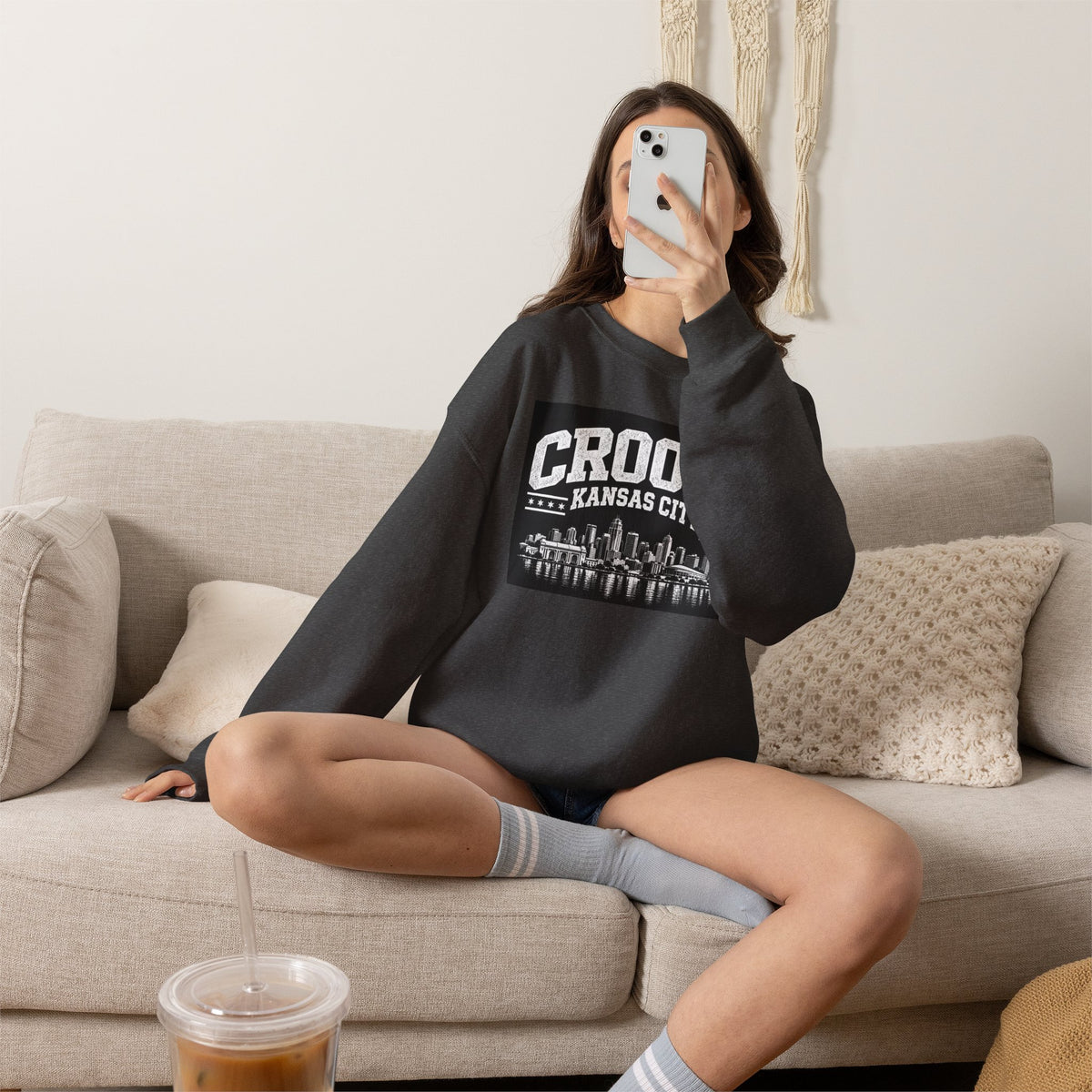 Crooks Kansas City Skyline Crewneck Sweatshirt — Retro Cityscape Pullover