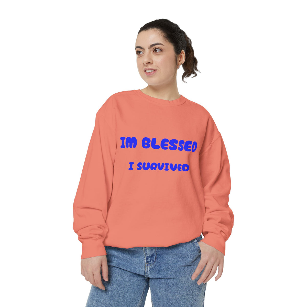 Blessed I Survived Sweatshirt — Inspirational Survivor Crewneck