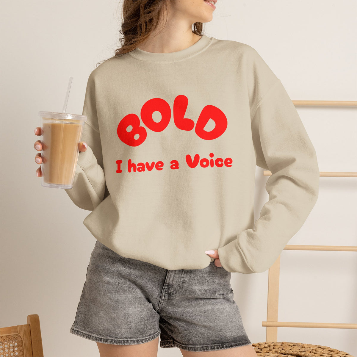 Bold "I Have a Voice" Crewneck Sweatshirt
