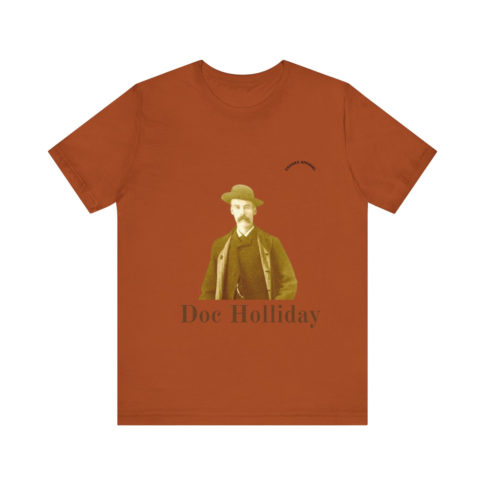 Doc Holliday T-shirt, featuring a classic wild west portrait