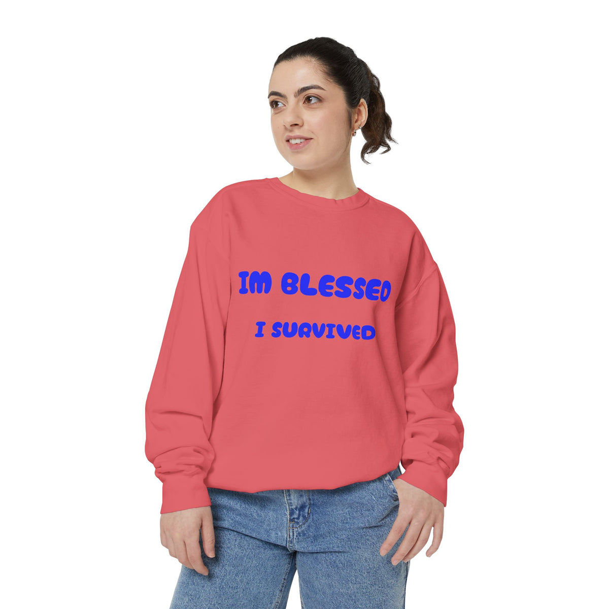 Blessed I Survived Sweatshirt — Inspirational Survivor Crewneck