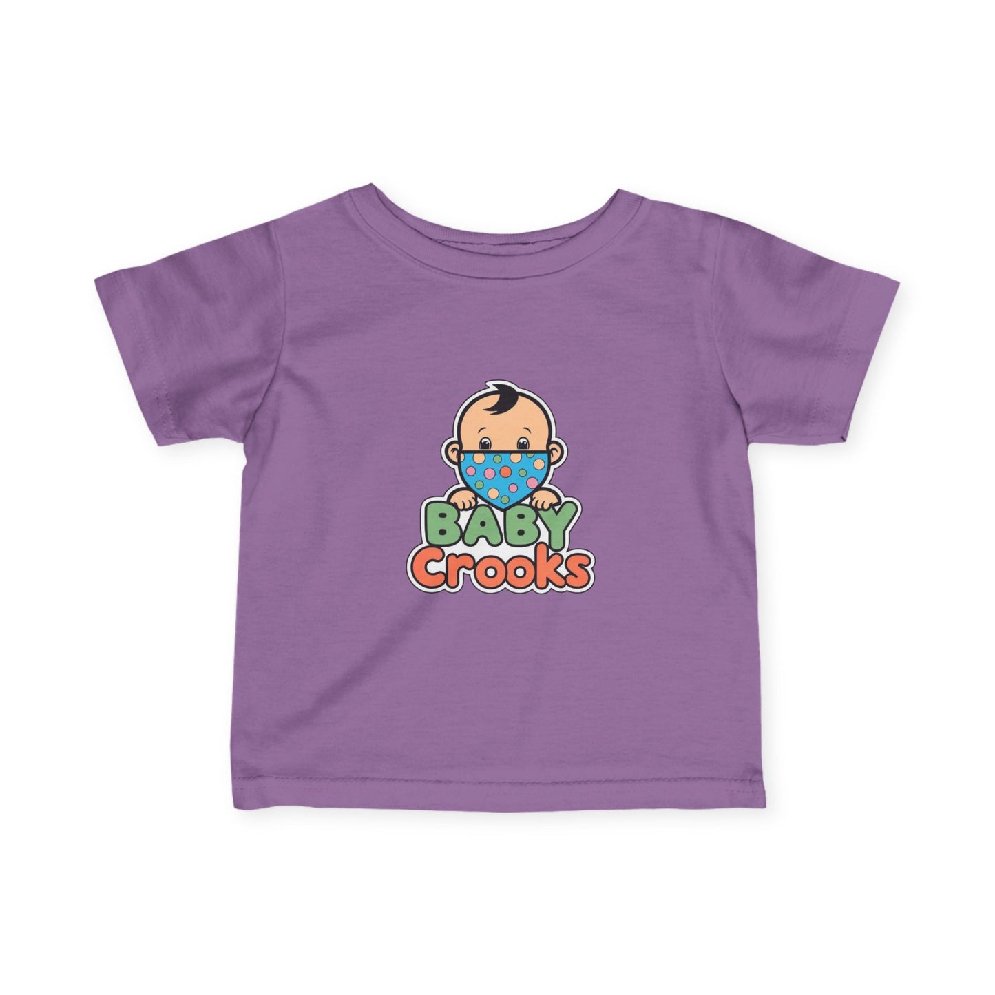 Infant Tee — Cute "Baby Crooks" Cartoon Baby Mask Design